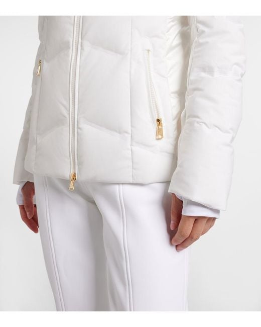 Bogner White Delin Hooded Down Ski Jacket
