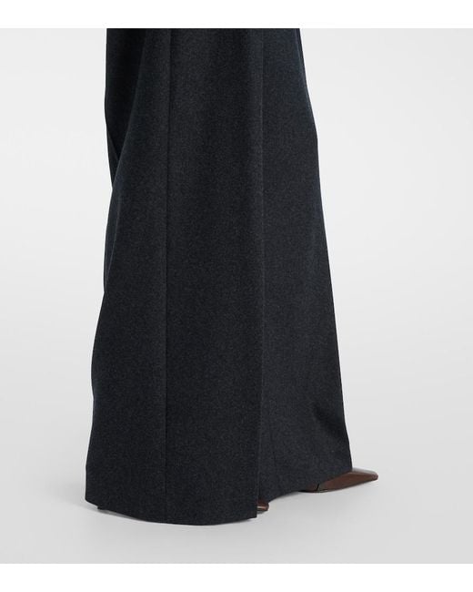Brunello Cucinelli Blue Virgin Wool Straight Pants