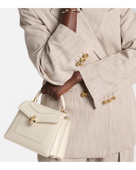 Borsa Serpenti Forever Medium di BVLGARI in Natural
