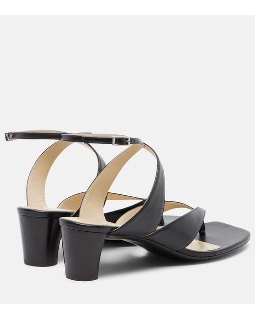 Lemaire Metallic Leather Slingback Thong Sandals