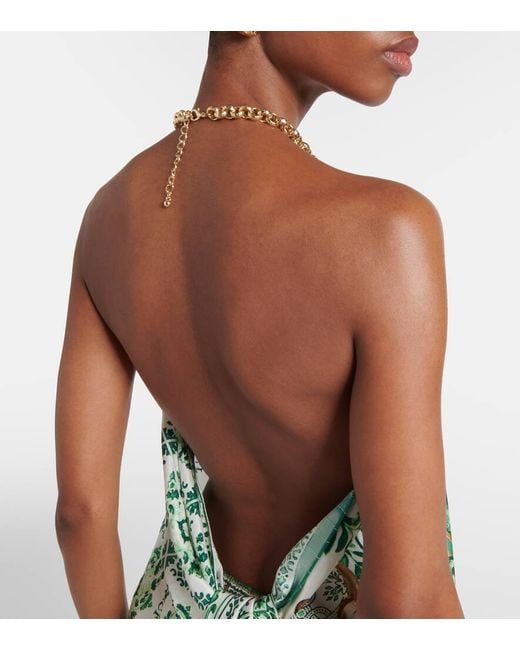 Camilla Green Bedrucktes Top Aus Seide