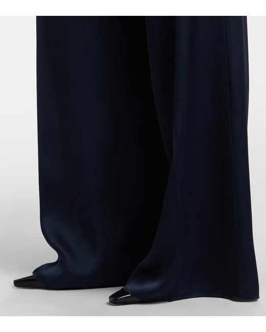 Mono Elegante De Saten Con Cinturon Max Mara de color Blue