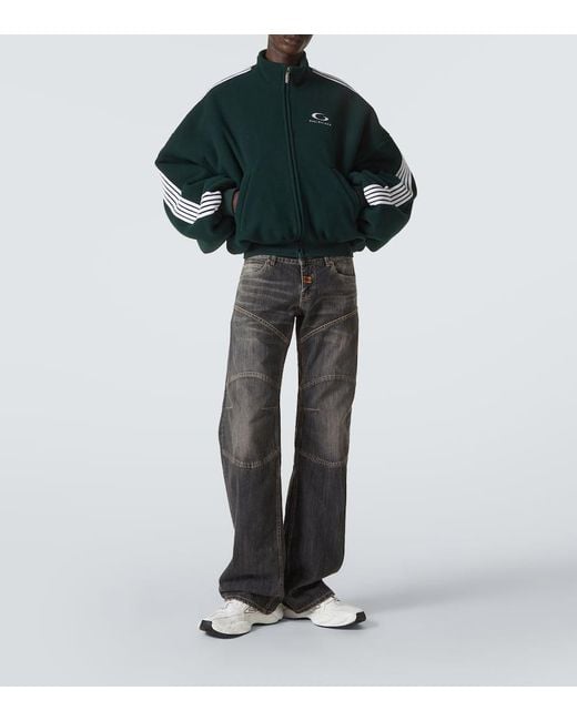 Balenciaga Distressed Low-Rise Wide-Leg Jeans in Black für Herren