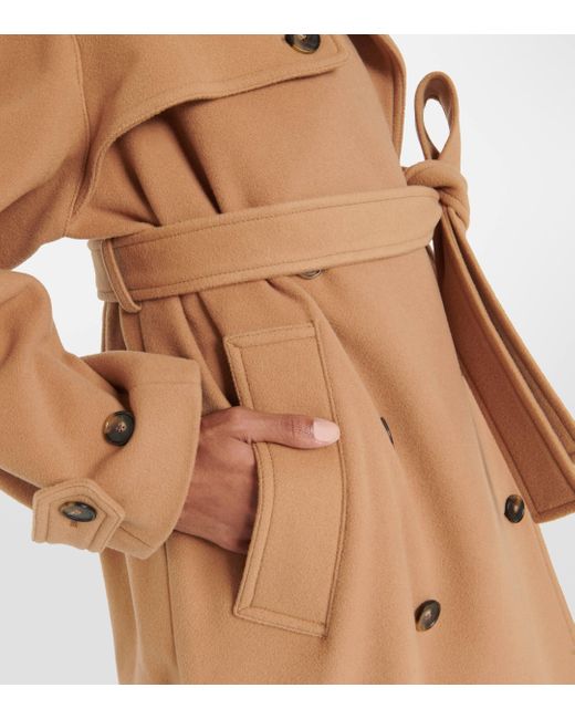 Stella McCartney Natural Double-breasted Wool Coat