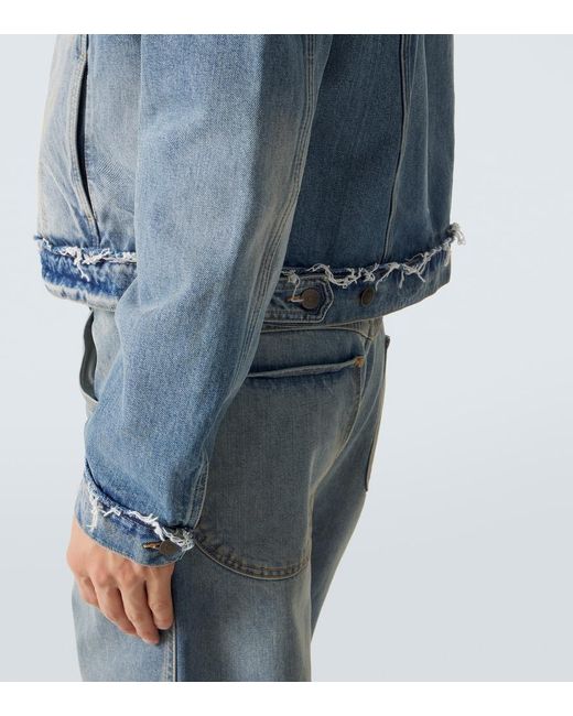 Maison Margiela Blue Distressed Denim Jacket for men