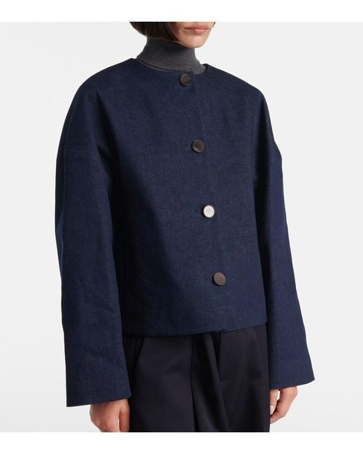 FFORME Blue Dev Cropped Denim Jacket