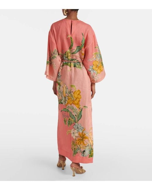 Robe Longue Anika A Fleurs ALÉMAIS en coloris Red