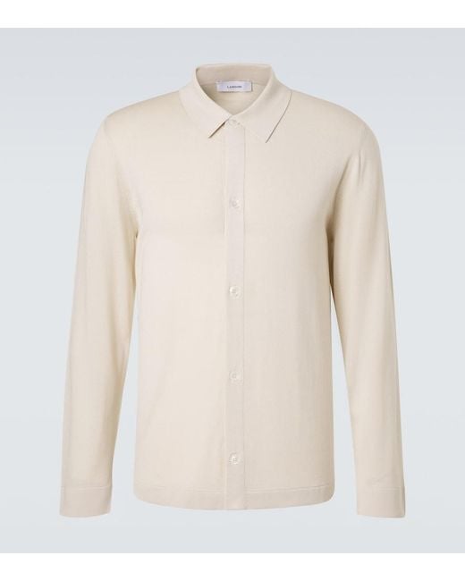 Lardini Natural Silk Polo Shirt for men