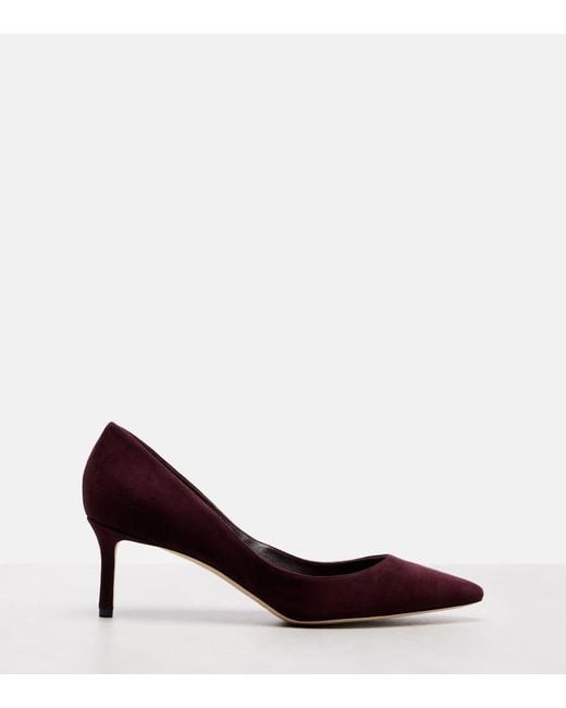 Jimmy Choo Purple Romy 60 Suede Pumps