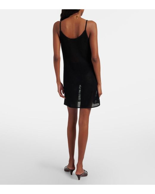 Chloé Black Embroidered Cotton Minidress
