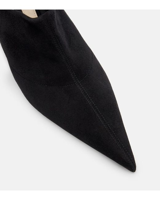 Christen Black Helix Stretch 75 Suede Pumps