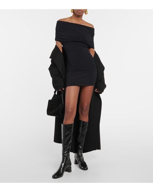 Wardrobe NYC Black Off-Shoulder Minidress