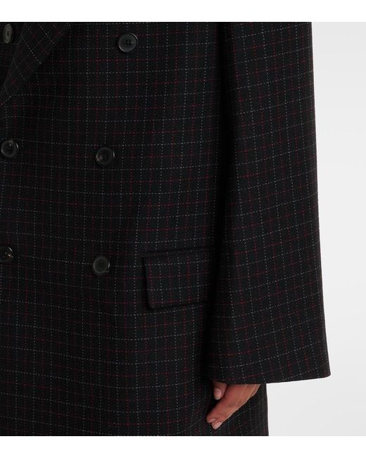 Wardrobe NYC Black Oversized Checked Virgin Wool Coat