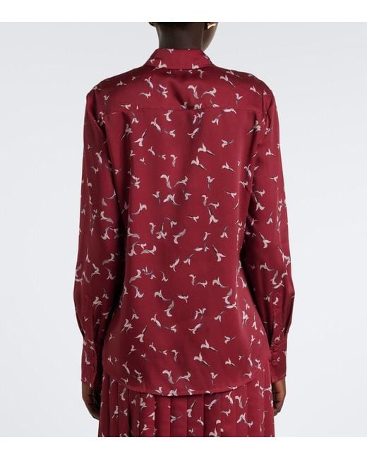 Altuzarra Red Chika Printed Satin Shirt