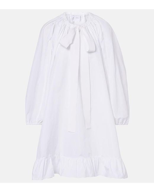 Patou White Ruffled Minidress