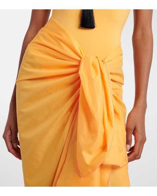 Eres Orange Cabine Cotton Beach Cover-Up