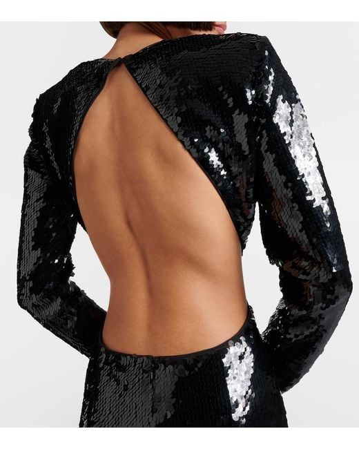 Stella McCartney Black Sequined Gown