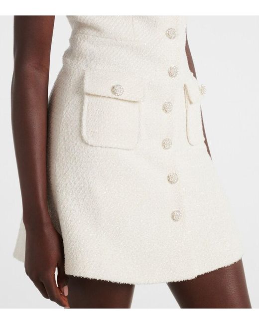 Self-Portrait Natural Boucle Minidress