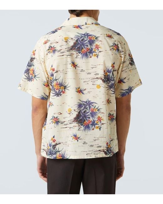 Chemise En Coton A Fleurs Prada pour homme en coloris Multicolor