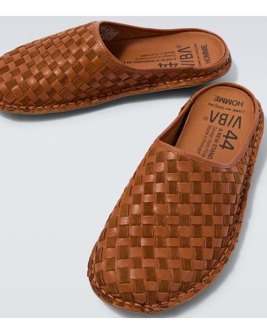 Comme des Garçons Brown X Vibae Leather And Suede Mules for men