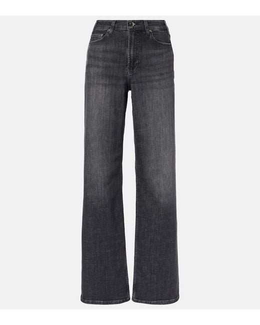 AG Jeans Blue New Baggy High-Rise Wide-Leg Jeans