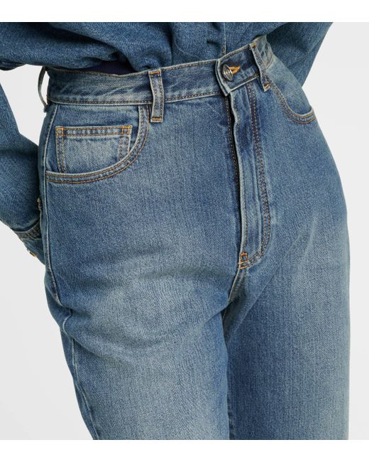Alaïa Blue High-rise Slim Jeans
