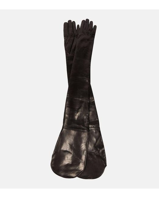 Jil Sander Black Handschuhe Aus Leder