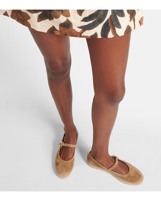 Gianvito Rossi Natural Elda Suede Espadrilles