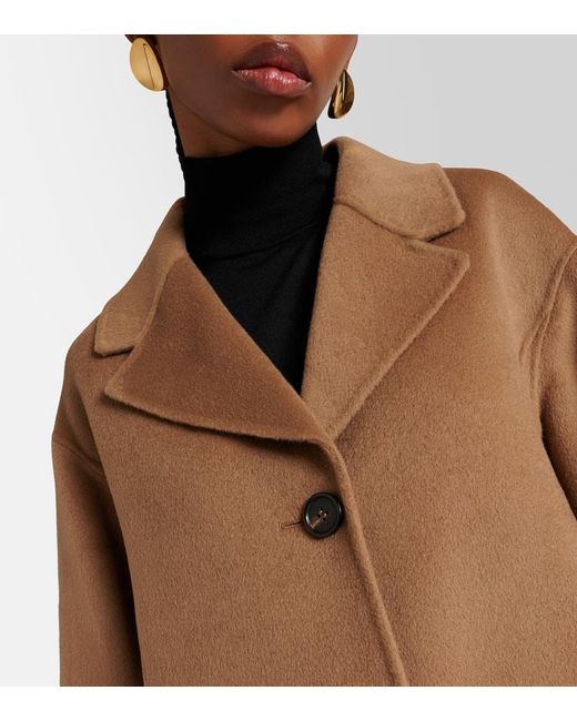 Max Mara Brown Mantel Aus Wolle