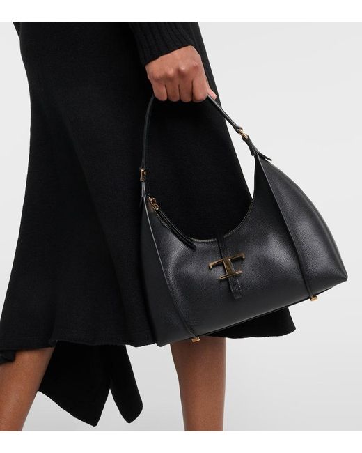Tod's Black Tsb Small Leather Tote Bag