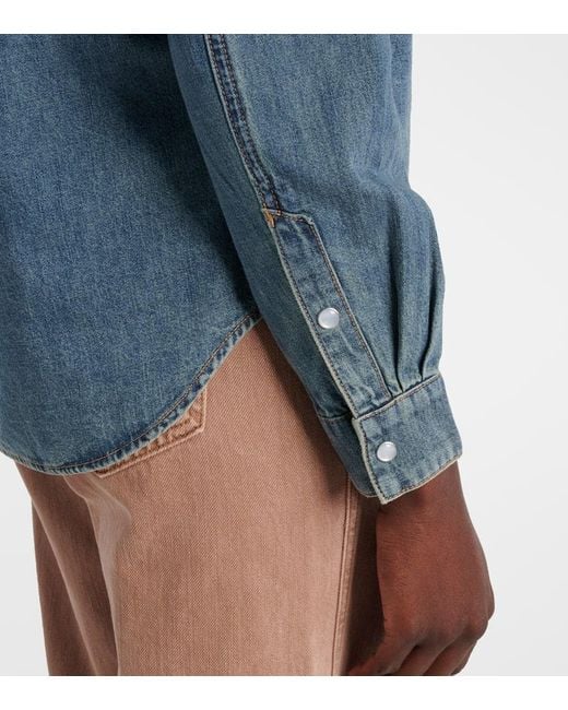 Veronica Beard Blue Noah Denim Shirt
