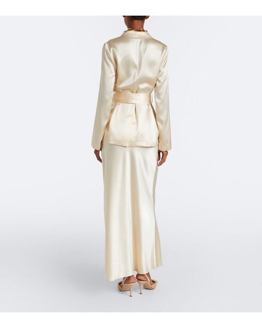 Joseph Natural Isaak Silk Satin Maxi Skirt