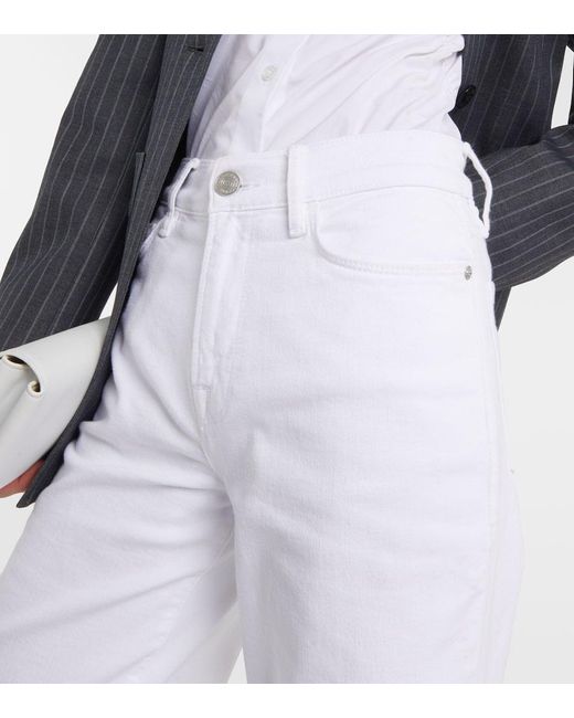 Jean Ample Le Slim Palazzo A Taille Haute FRAME en coloris White