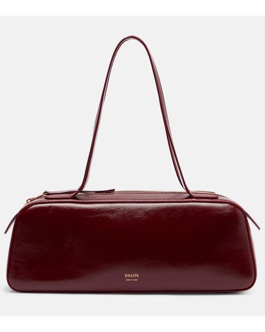 Khaite Red Simona Patent Leather Shoulder Bag