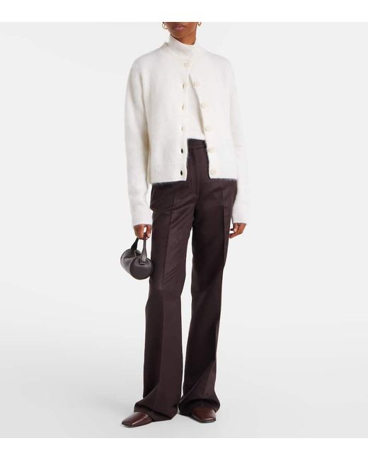 Lisa Yang White Azalea Cashmere Cardigan