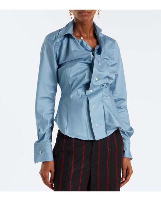 Vivienne Westwood Blue Cotton Poplin Shirt
