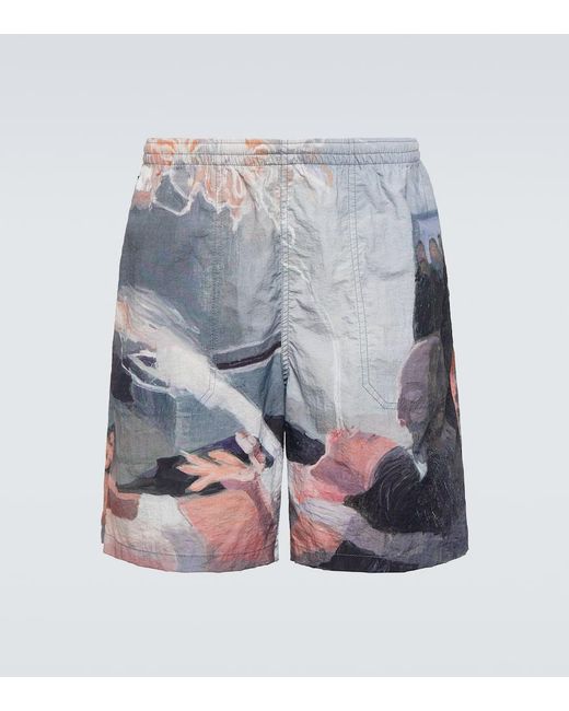 Undercover Blue X Helen Verhoeven Printed Shorts for men