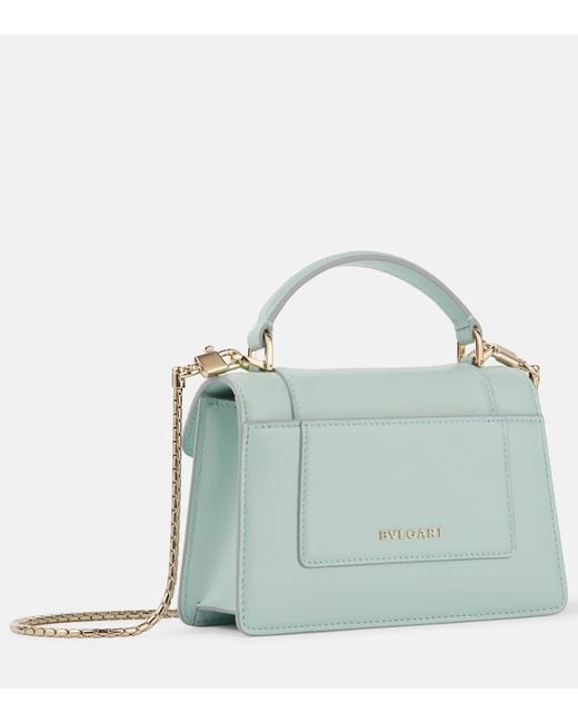 BVLGARI Blue Tote Bag Serpenti Forever Aus Leder