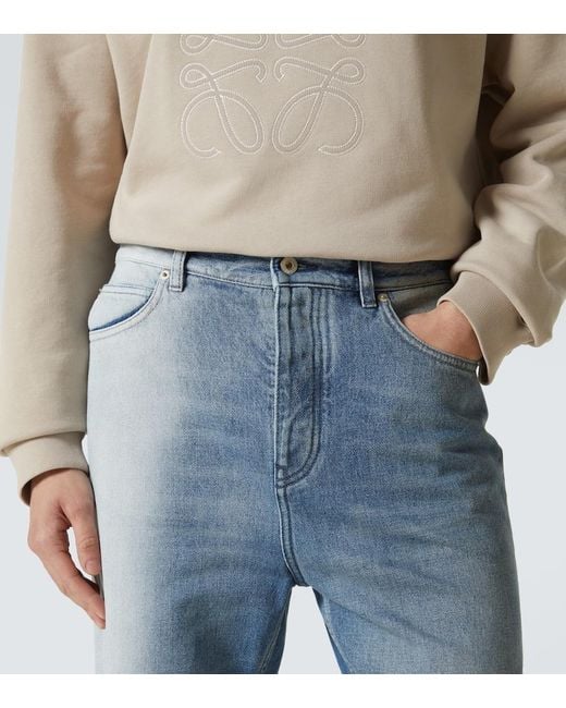 Loewe Blue Faded Straight Jeans for men
