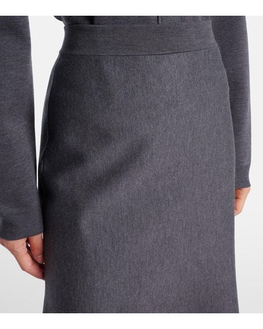 Gucci Black Midirock Aus Einem Wollgemisch