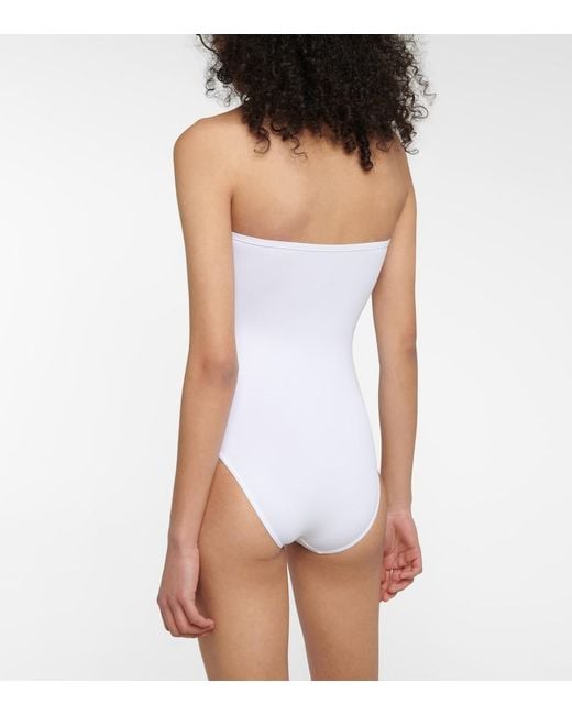 Eres White Cassiopee Bandeau Swimsuit