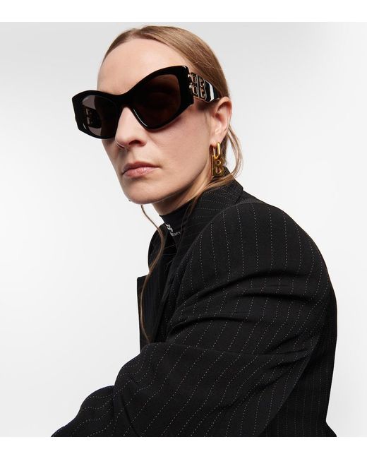 Balenciaga Brown Dynasty Rectangular Sunglasses