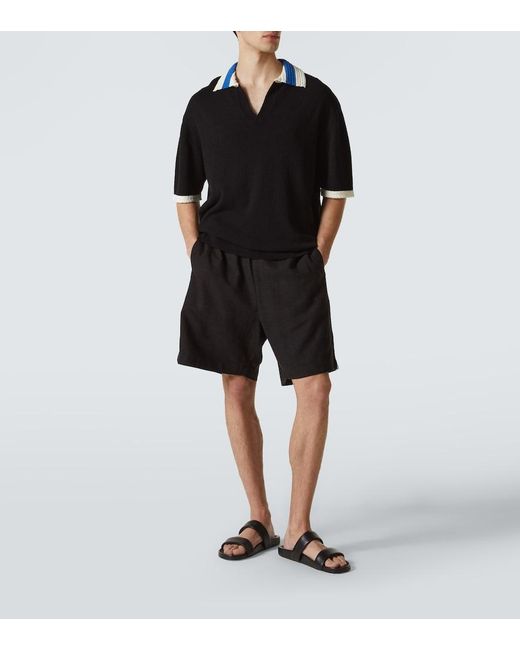 Polo di Commas in Black da Uomo