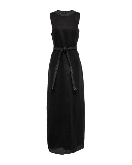 Sir. The Label Vilma Cutout Linen Maxi Dress in Black | Lyst UK