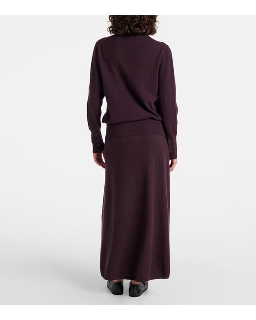 Lisa Yang Purple Nellia Cashmere Cardigan