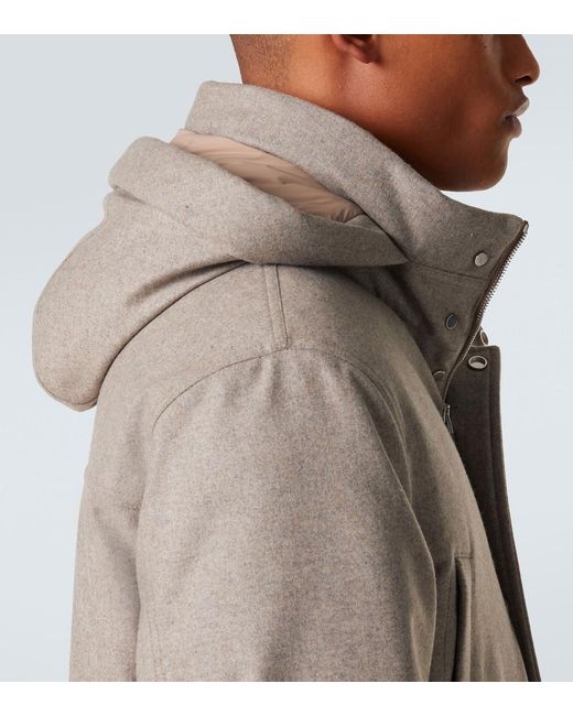 Zegna Natural Wool Down Jacket for men