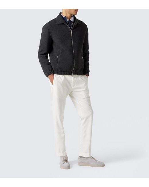 Eleventy White Suede Sneakers for men