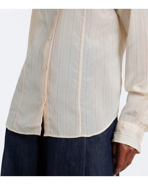 Dries Van Noten White Striped Shirt