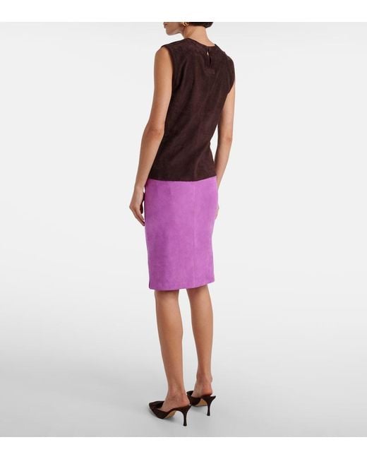 Stouls Brown Miuccia Suede Top