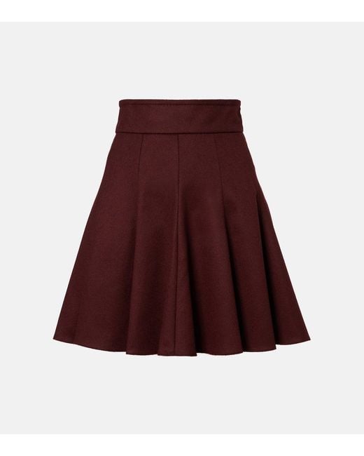 Max Mara Purple Minirock Aus Kamelhaar